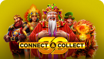 Connect & Collect feature artwork with game characters and logo