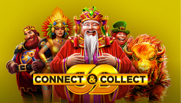 Connect & Collect feature artwork with game characters and logo